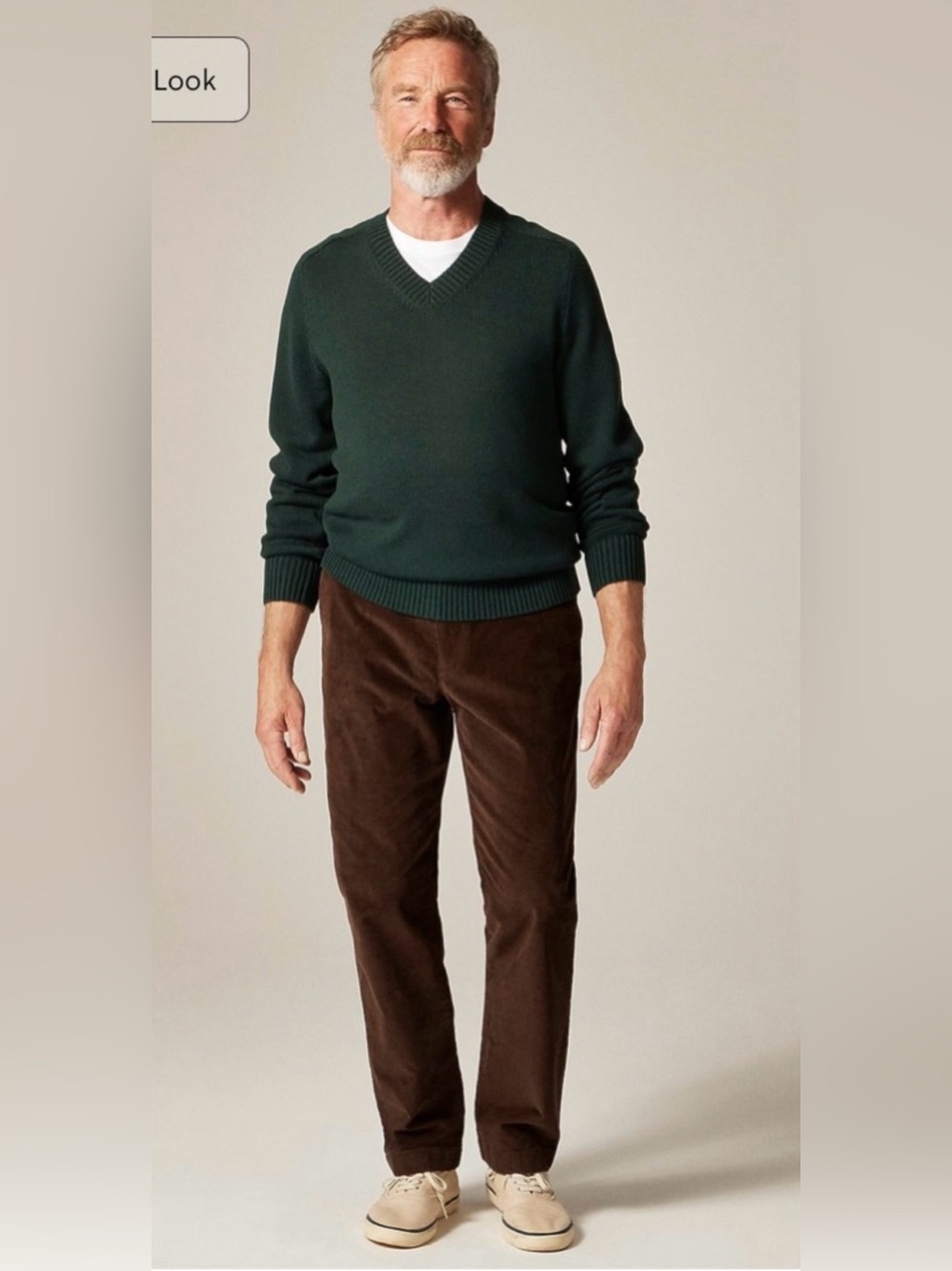 J.Crew Broken-in Straight pant in stretch corduroy in dark oak
